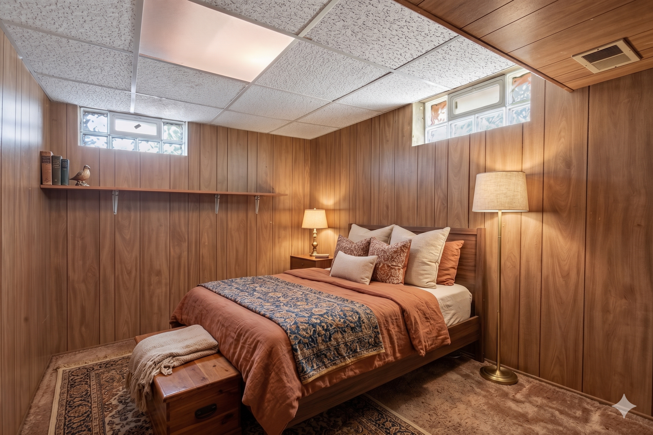 Lower level: non conforming bedroom 4 or office (virtually staged)