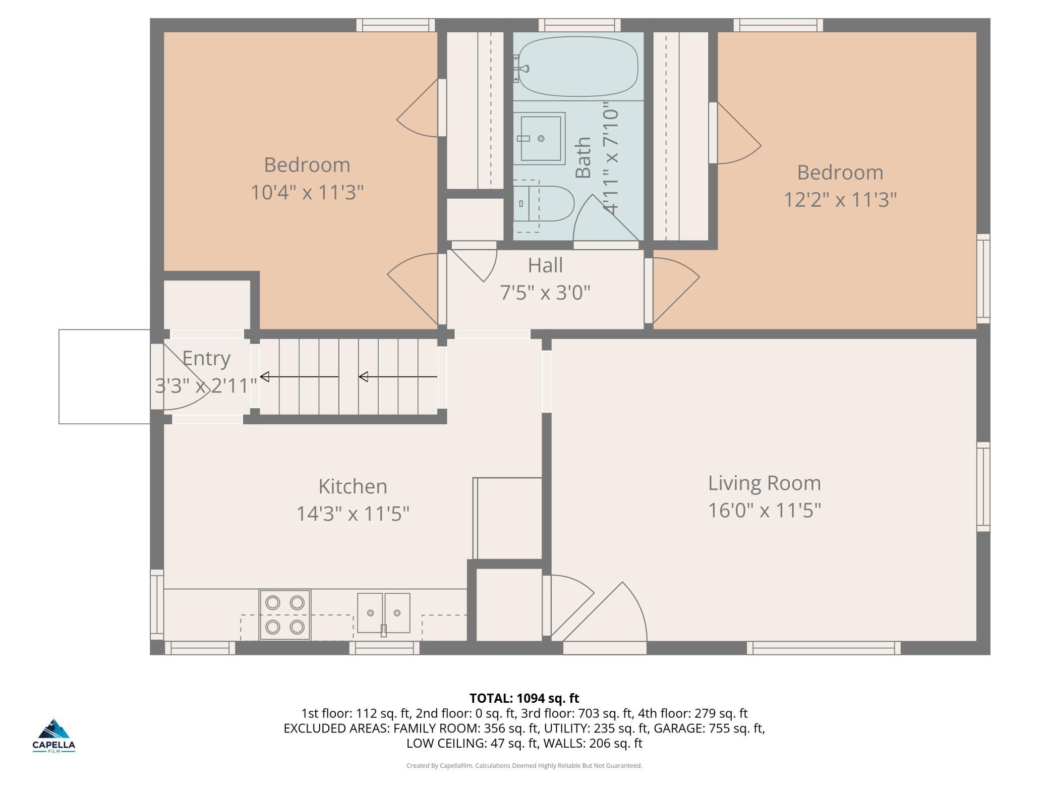Main level floor plan