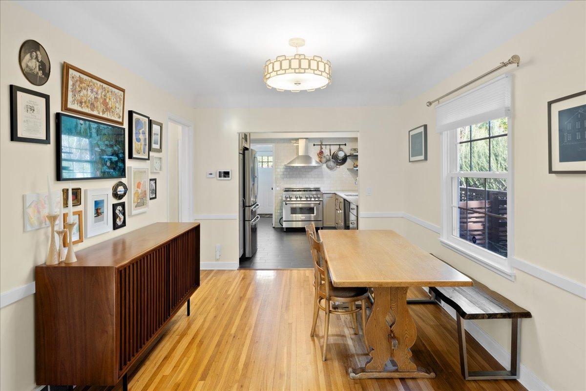 dining area off the kitchen and living room