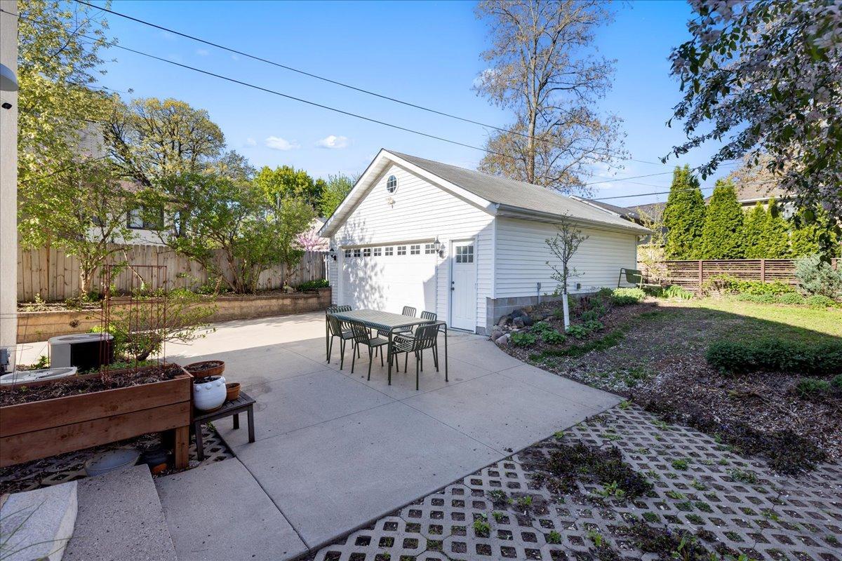 large patio off the back door