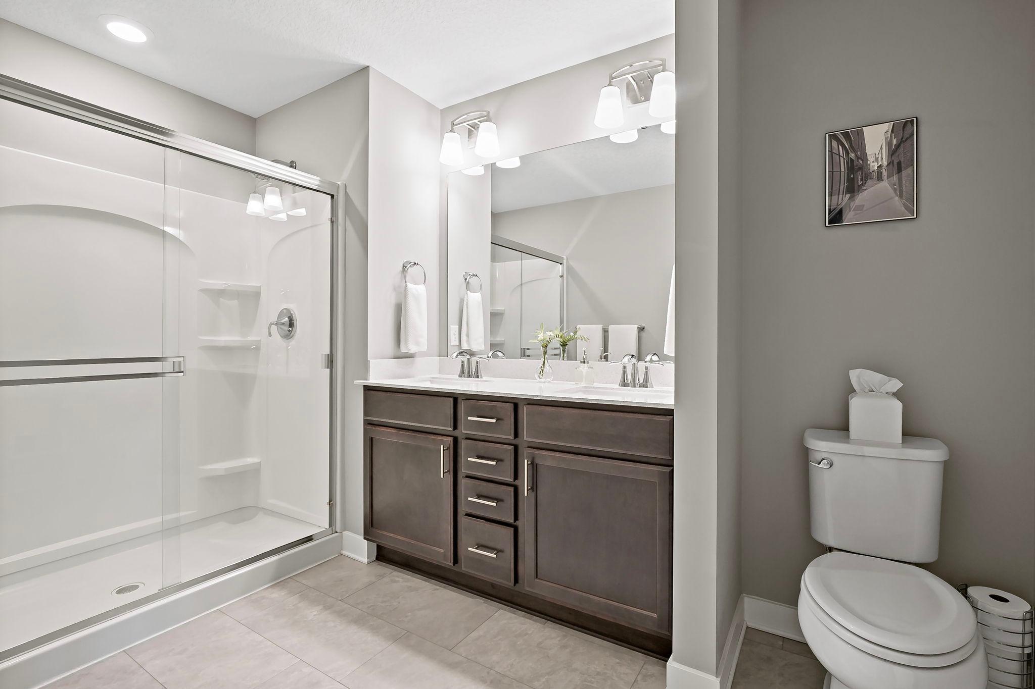 Primary 3/4 bath - 18364 Glasswort Dr, Lakeville, MN