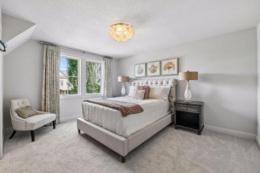 Buyers will love this Ensuite as the first upper bedroom to the right with beautiful private bathroom