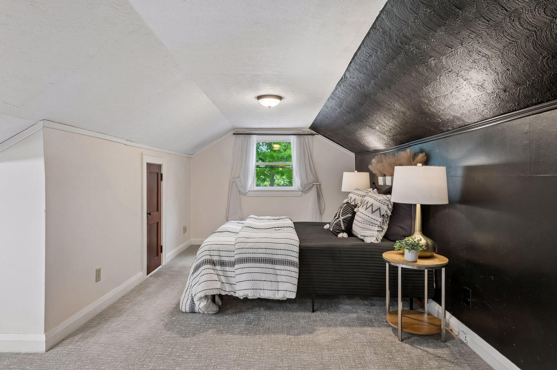 Spacious primary bedroom on the upper level!