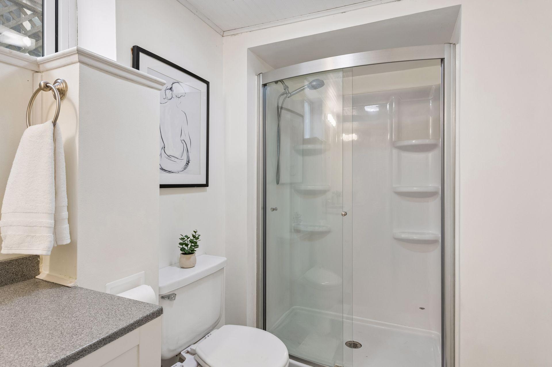 Great bathroom in the lower level!