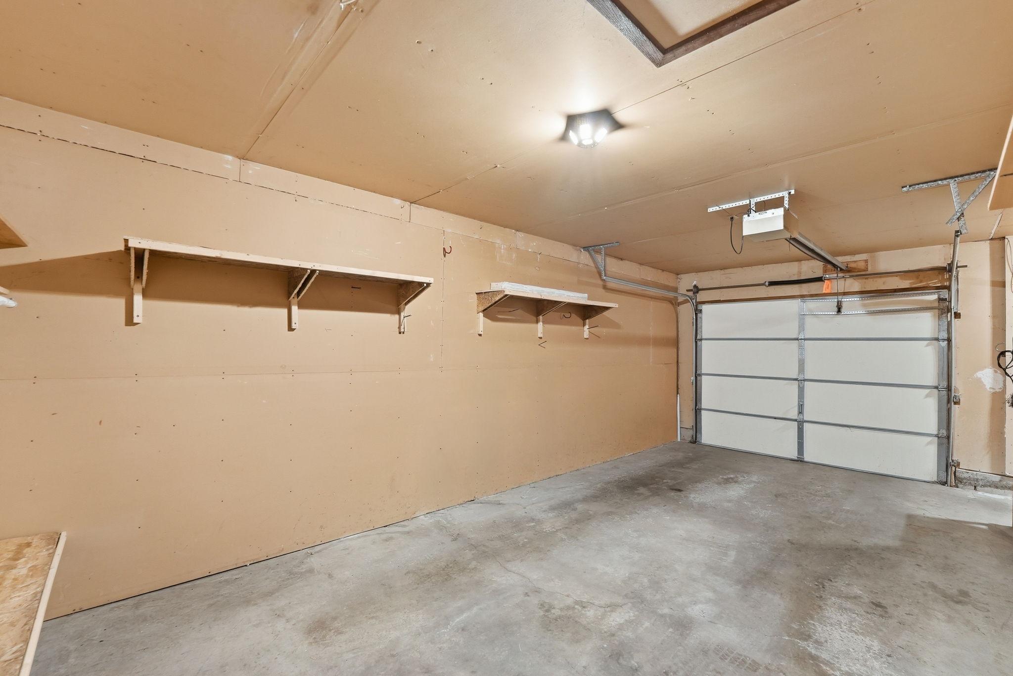 Clean and well maintained single stall garage.