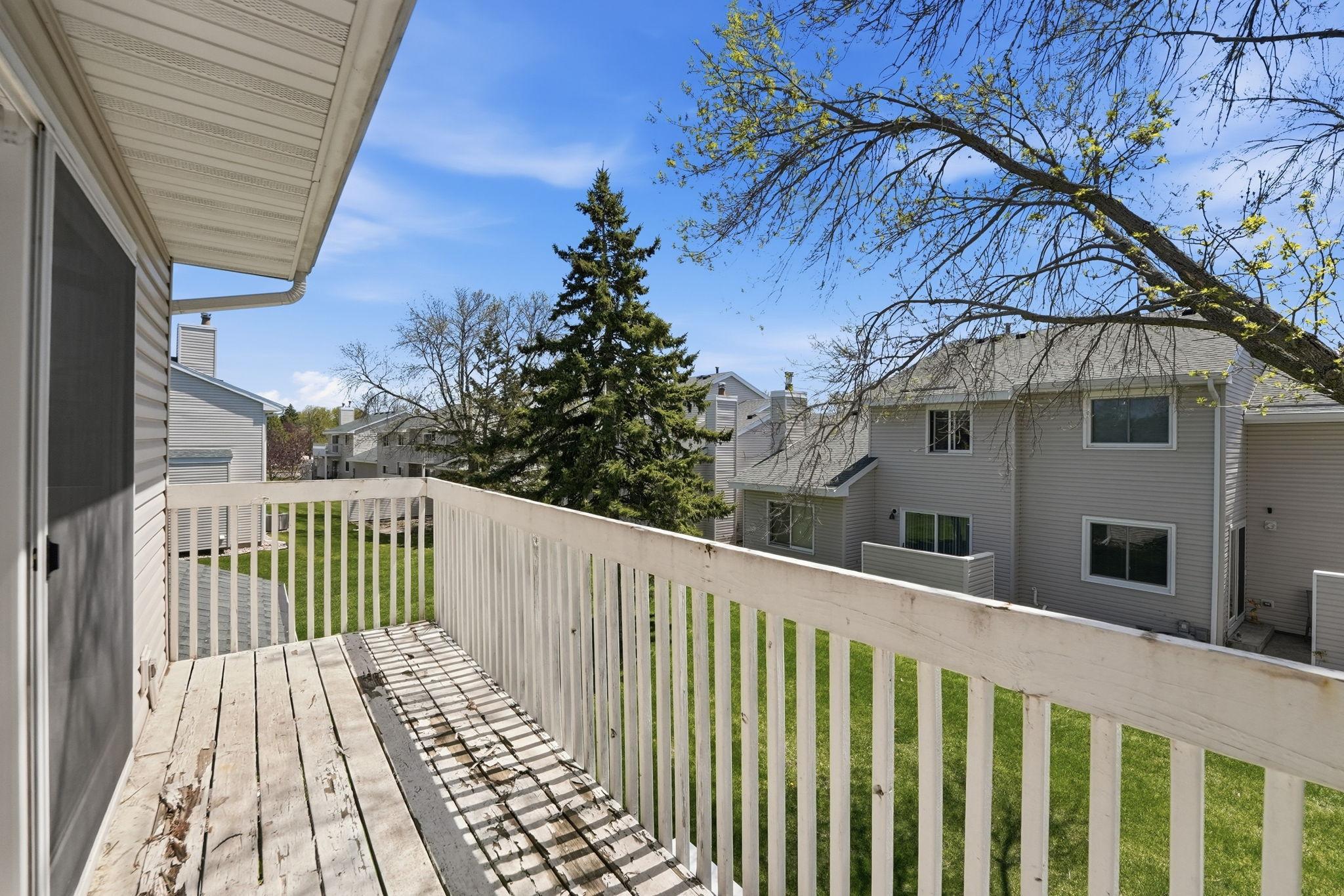 Balcony creates another outdoor living area.