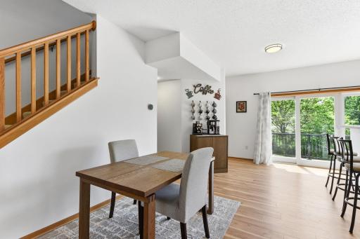 Dining space is perfect for catching up after work!