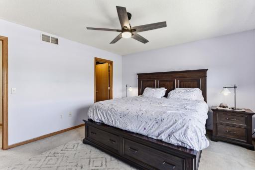 Spacious primary suite with walk-in closet!