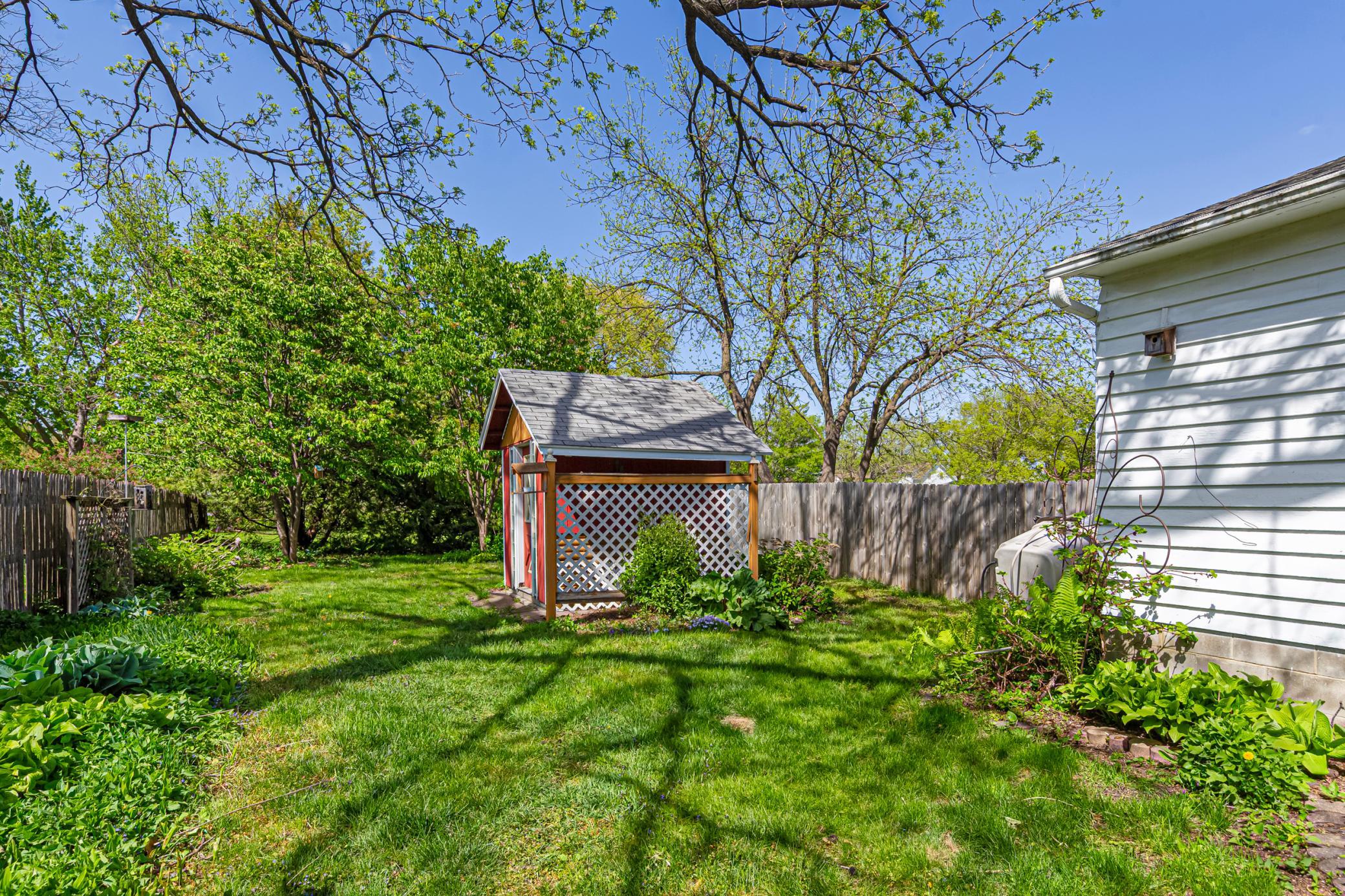 Storage shed back yard