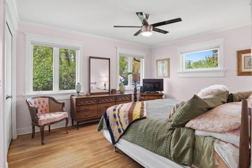 Spacious primary suite with abundant natural light.