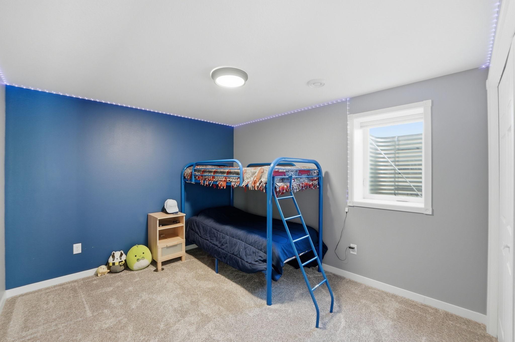 Another lower level bedroom.