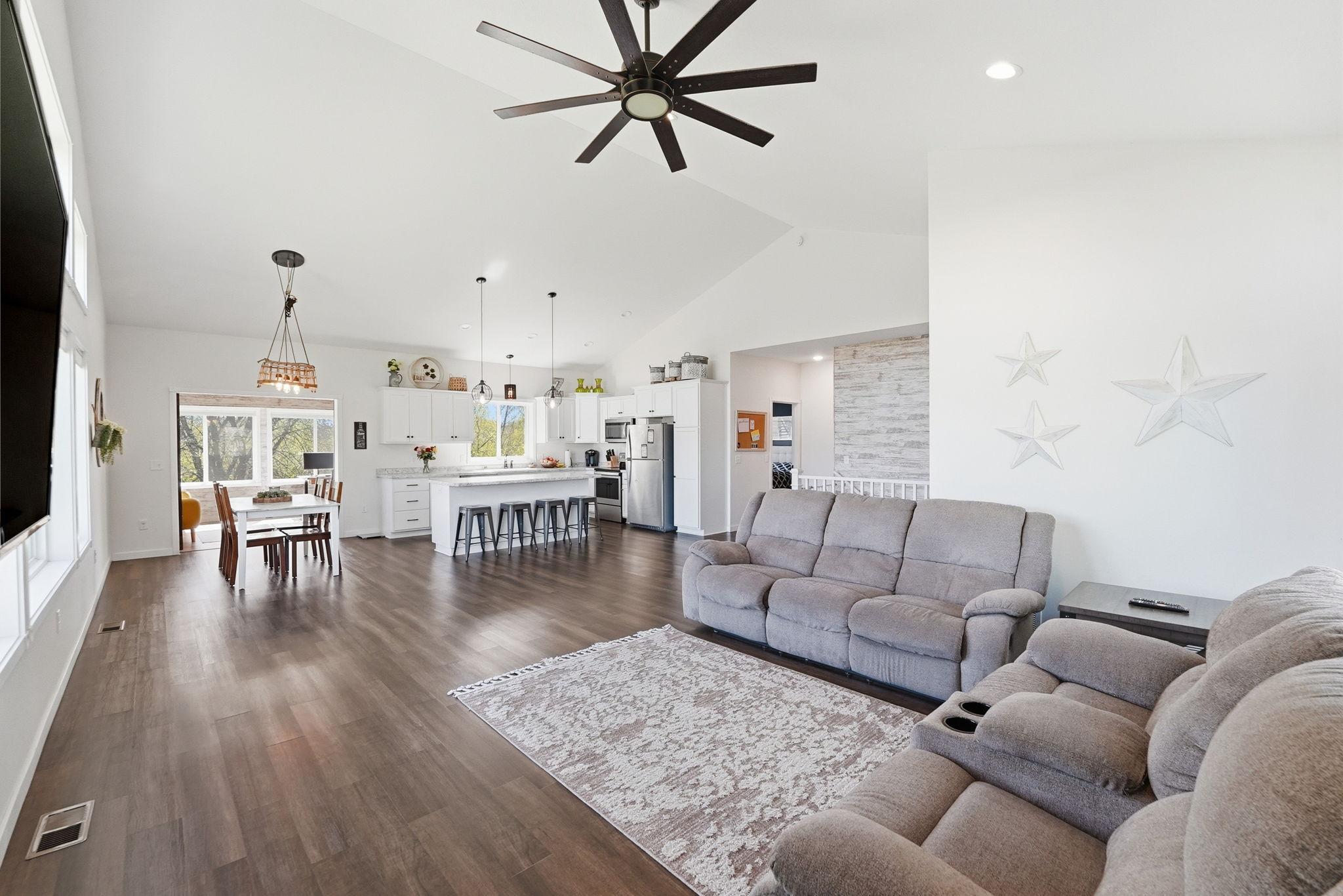 Open concept allows for seamless room to room transitions.