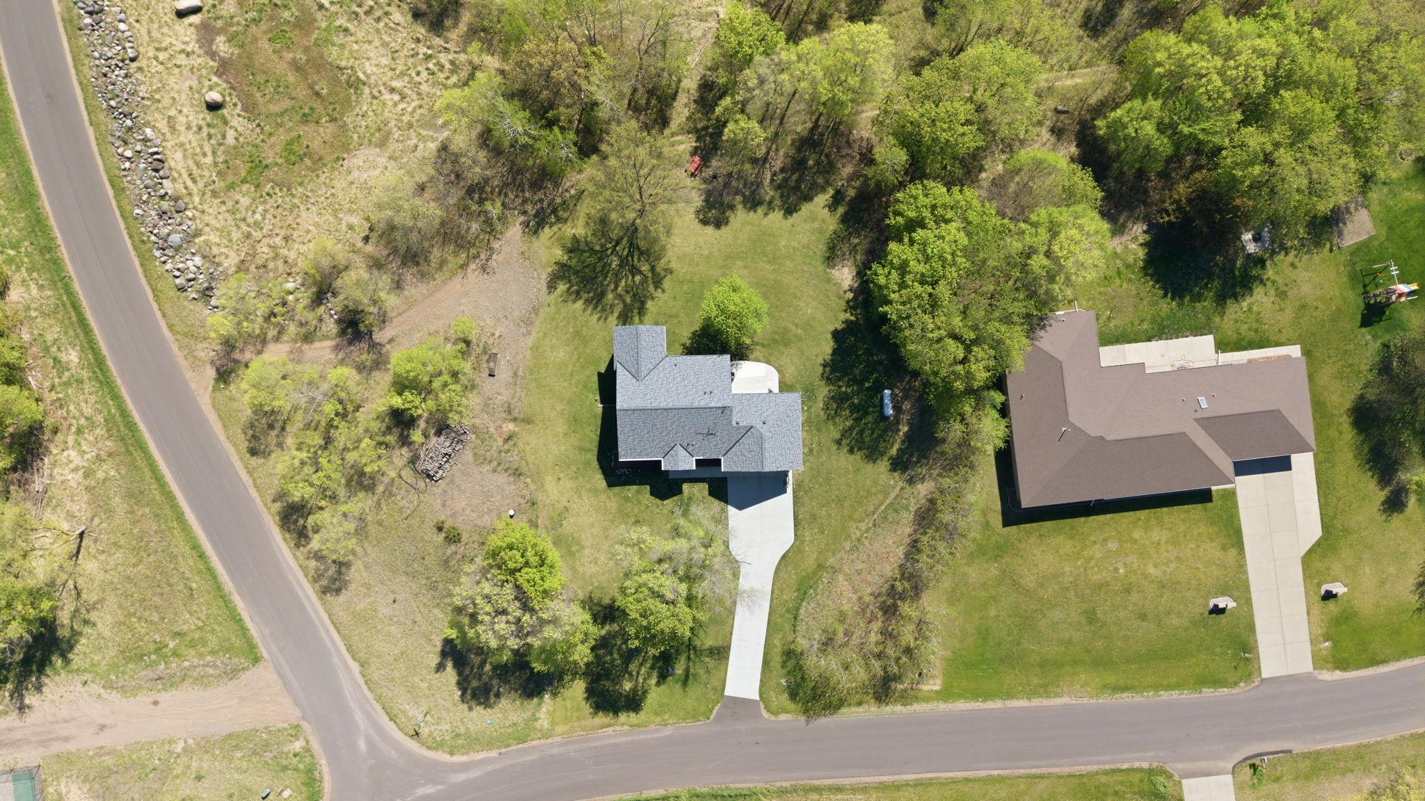 Birds eye view of the home.