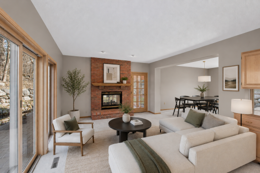 Main level great room (Virtually staged & enhanced)
