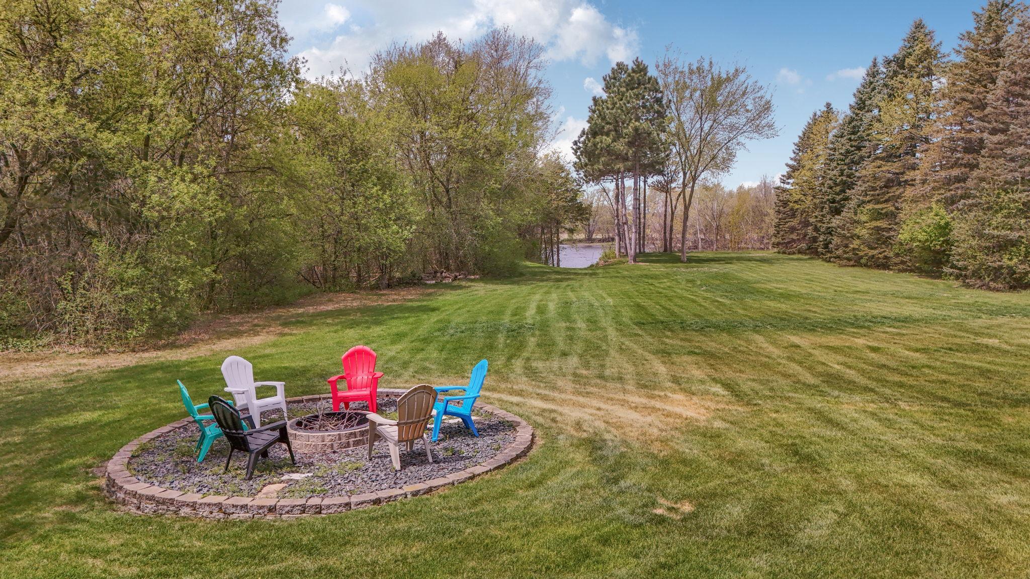 Bonfire area provides a fun and inviting space for all ages.
