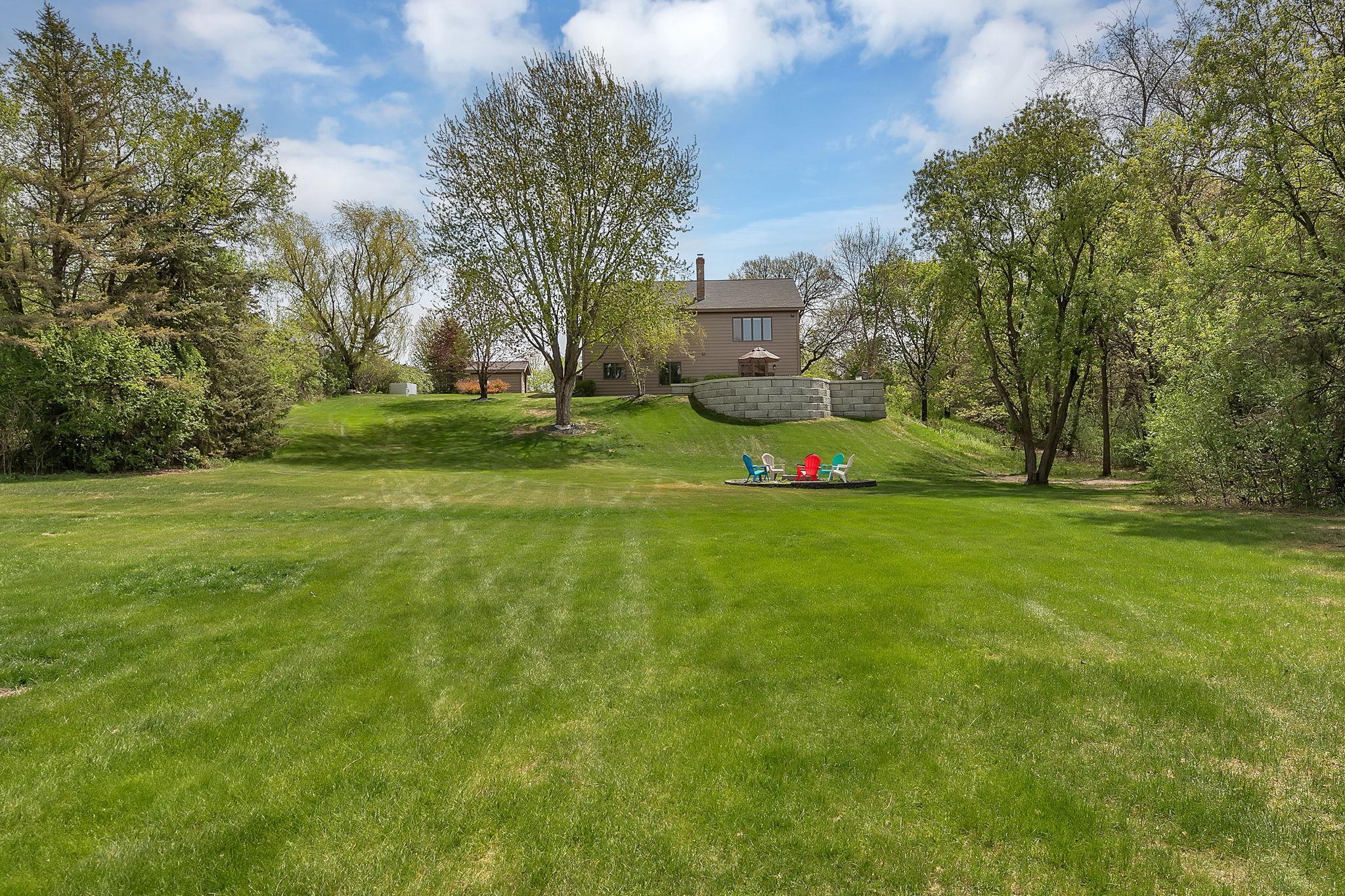Well-sized yard provides flexibility for a variety of uses.