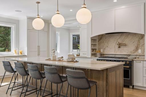 11' Island + Custom Cabinets + Elevated Appliances