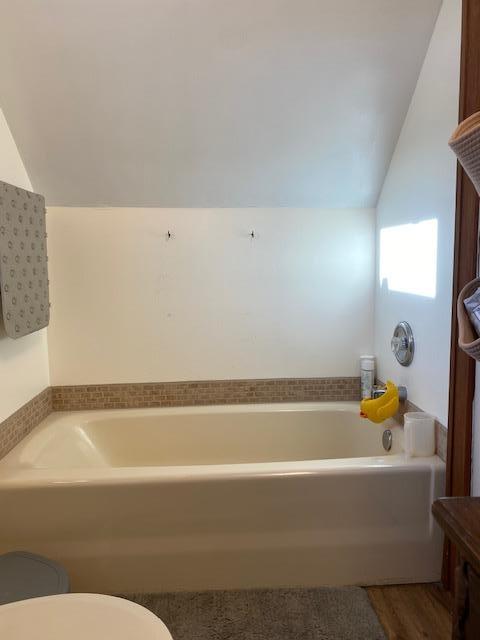 2nd story bathtub at one end