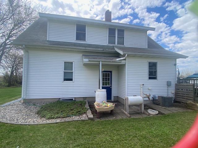 Close up of north side of house
