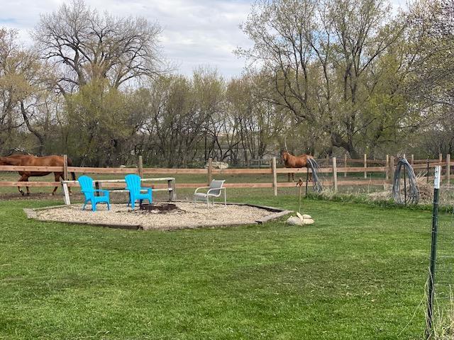 Fire pit west yard