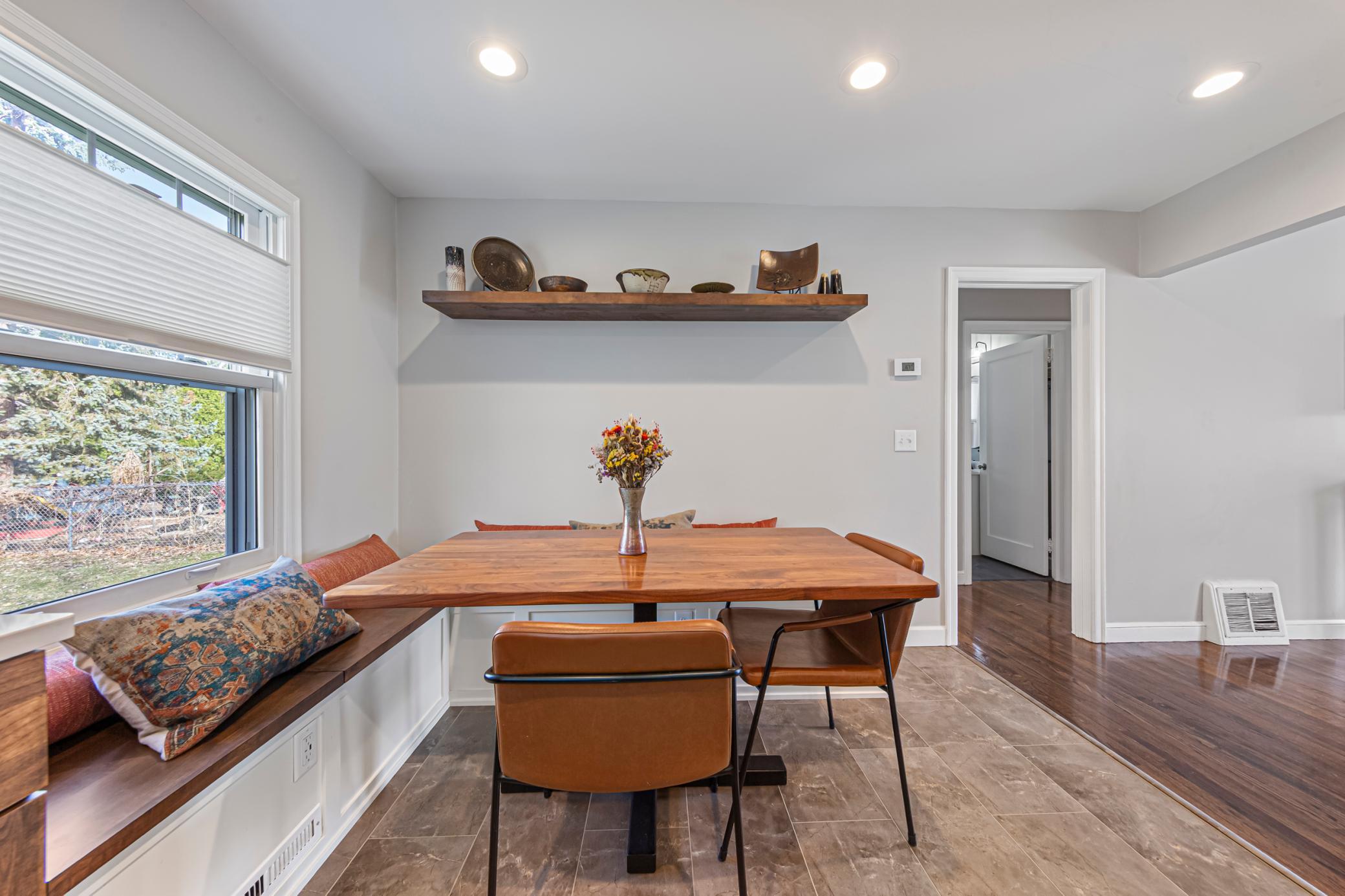 Kitchen eating area view 2