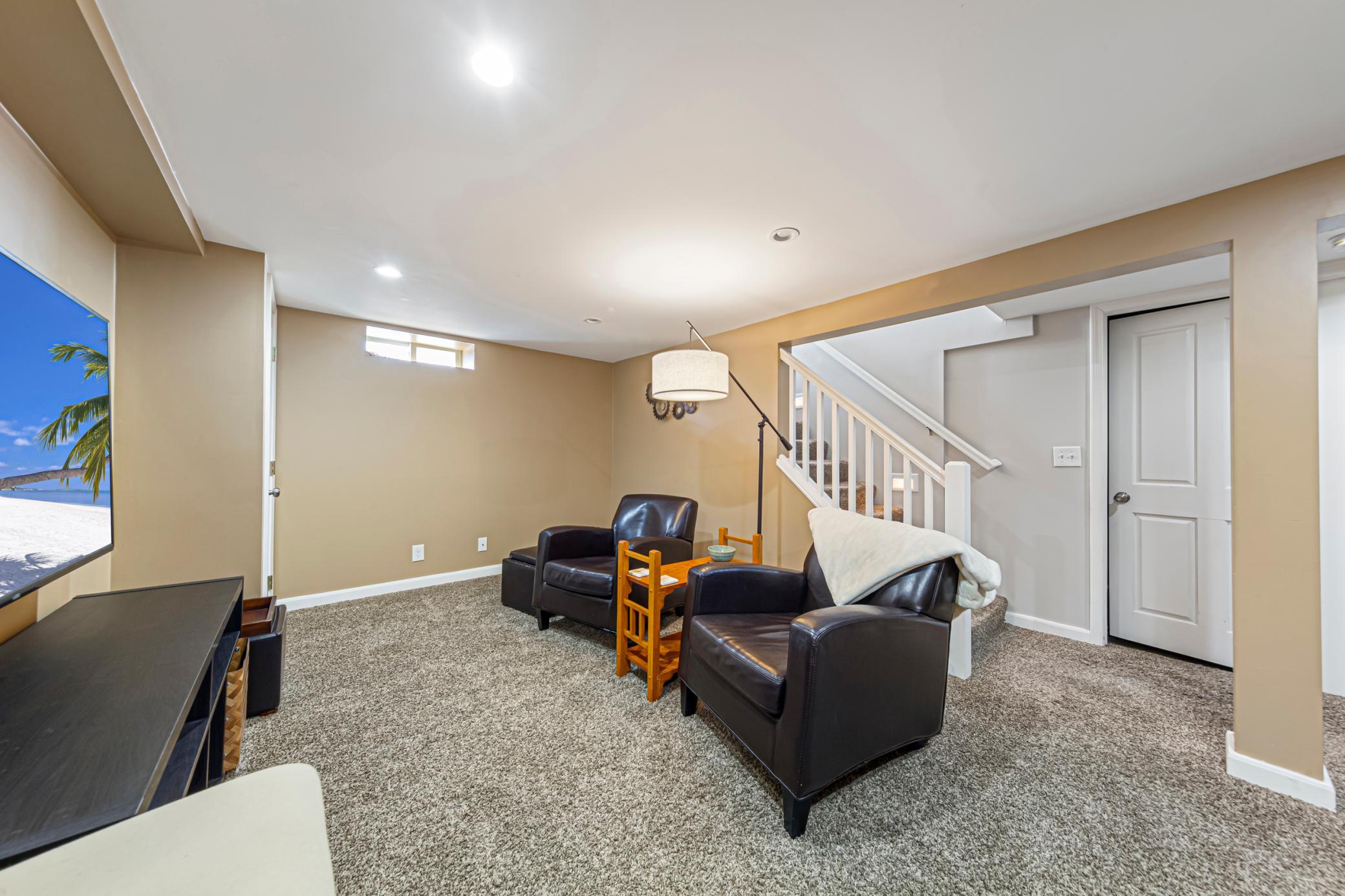 Lower level family room view 2