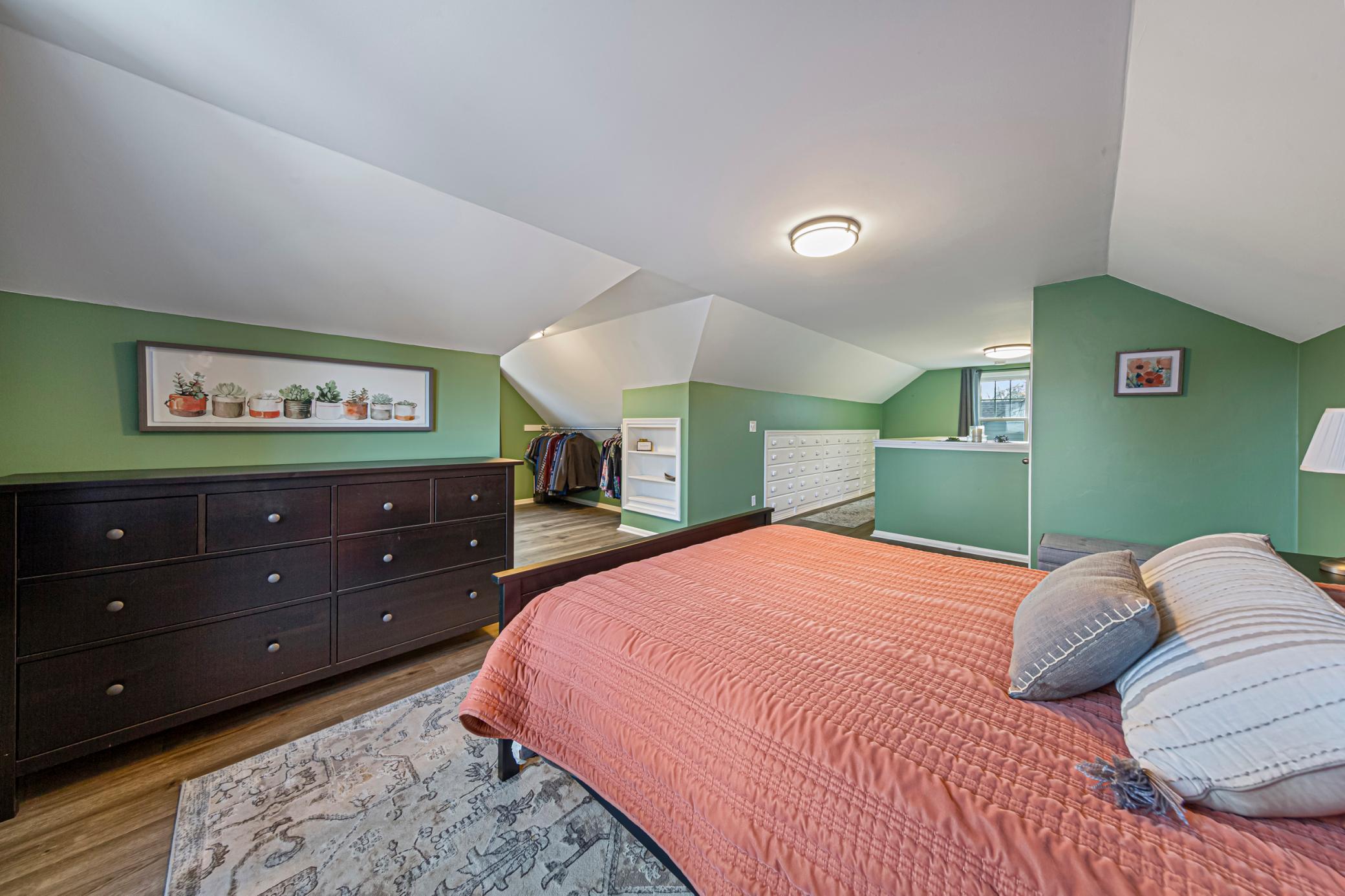 Upper level primary bedroom view 3