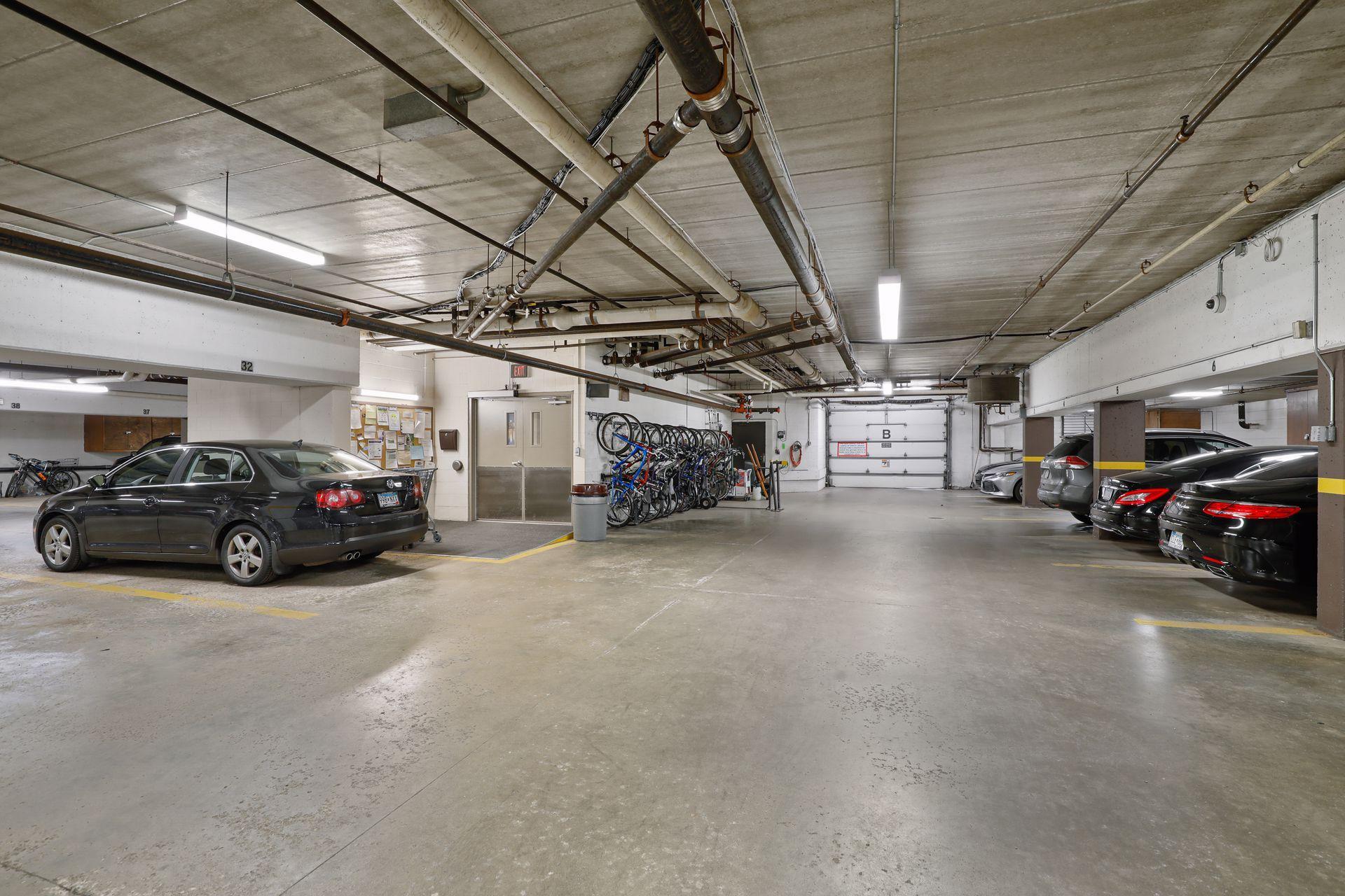 Secured parking with bike space and car washing station