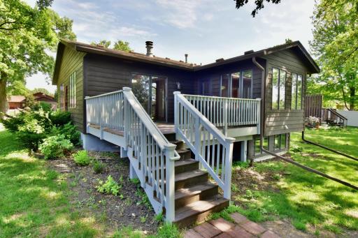 Large deck area on the back side of the home creates a nice private area for quiet afternoons and evenings