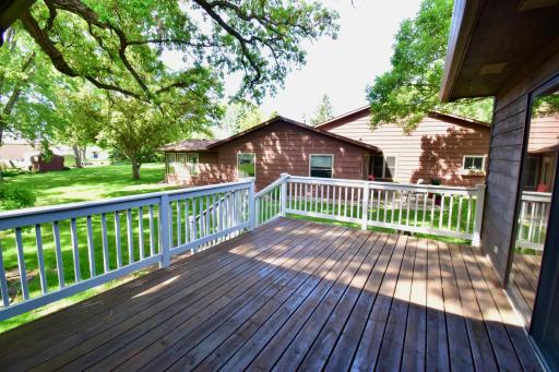 The back deck has been freshly painted for you!