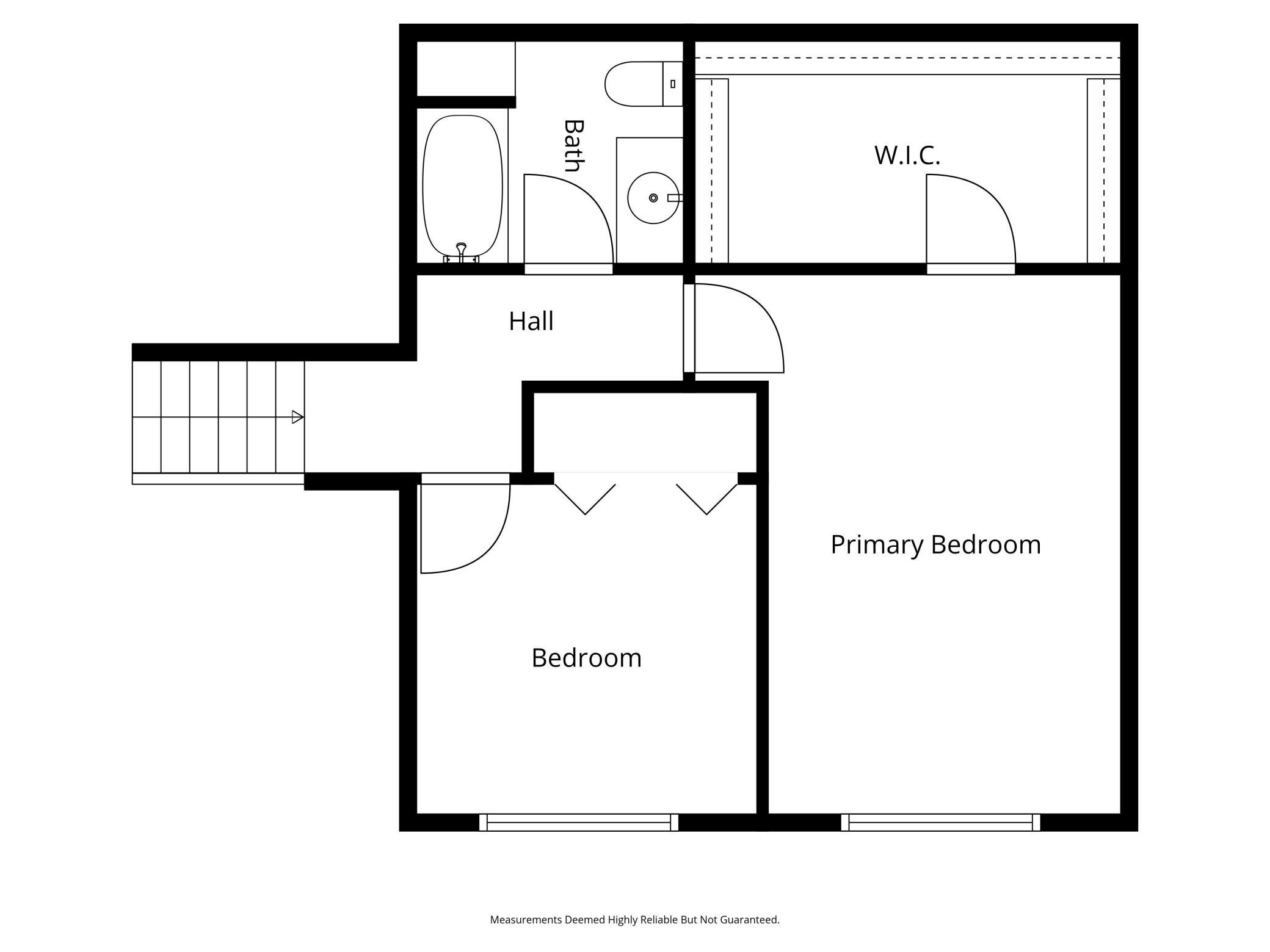 Upstairs floorplan