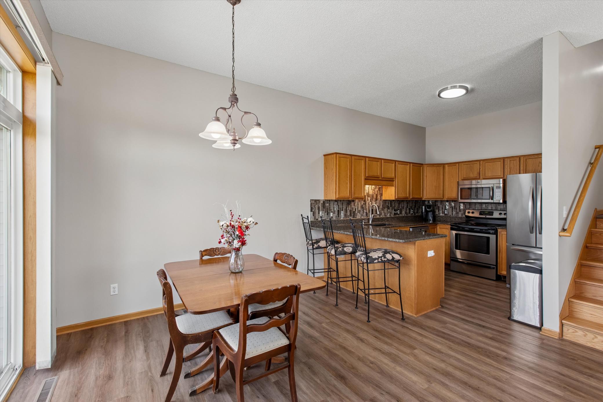 Both breakfast bar and informal dining area