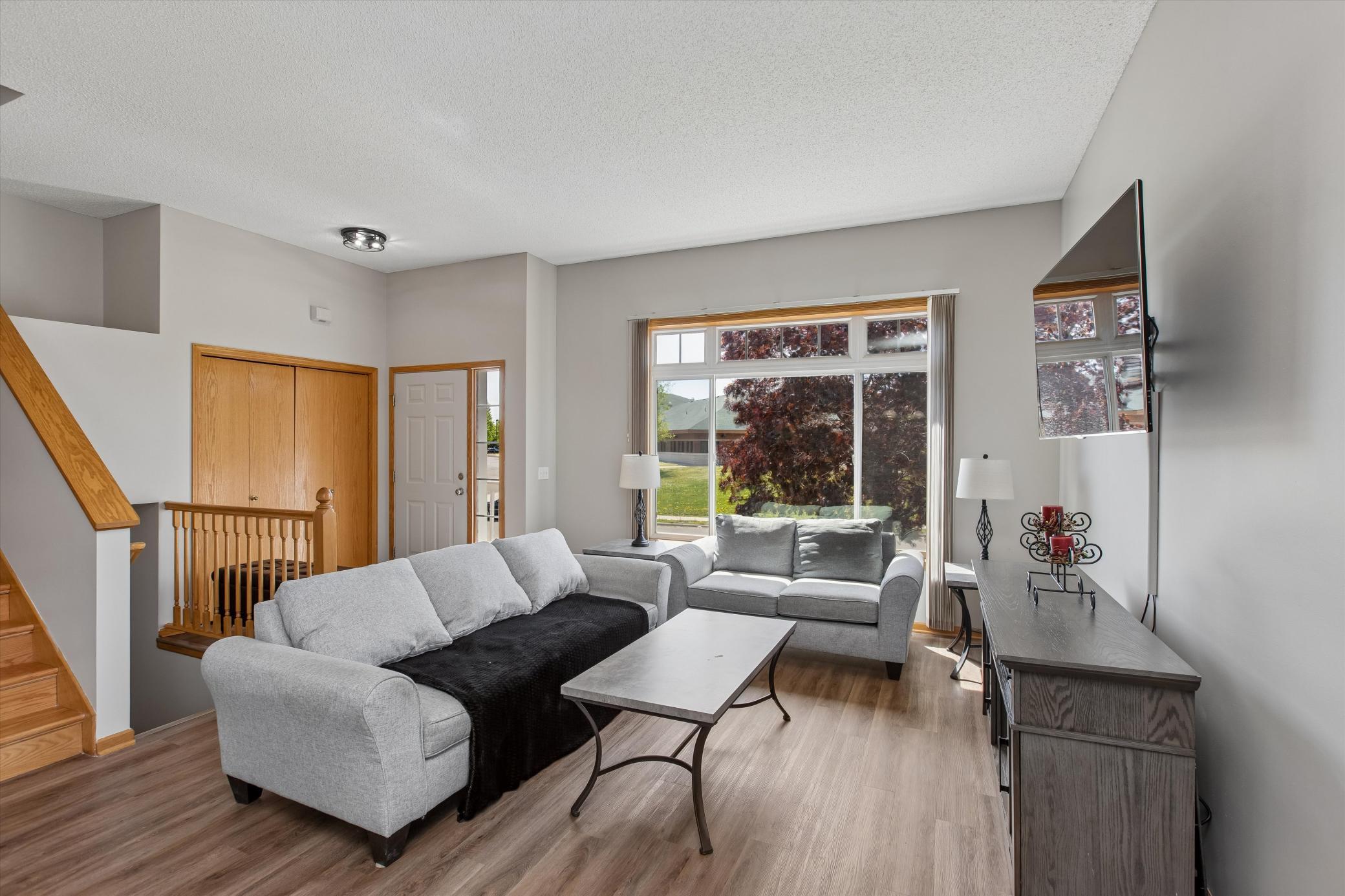 Big windows in living room