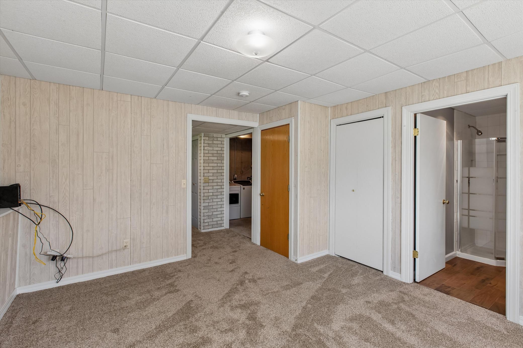 Brand new carpet in lower level