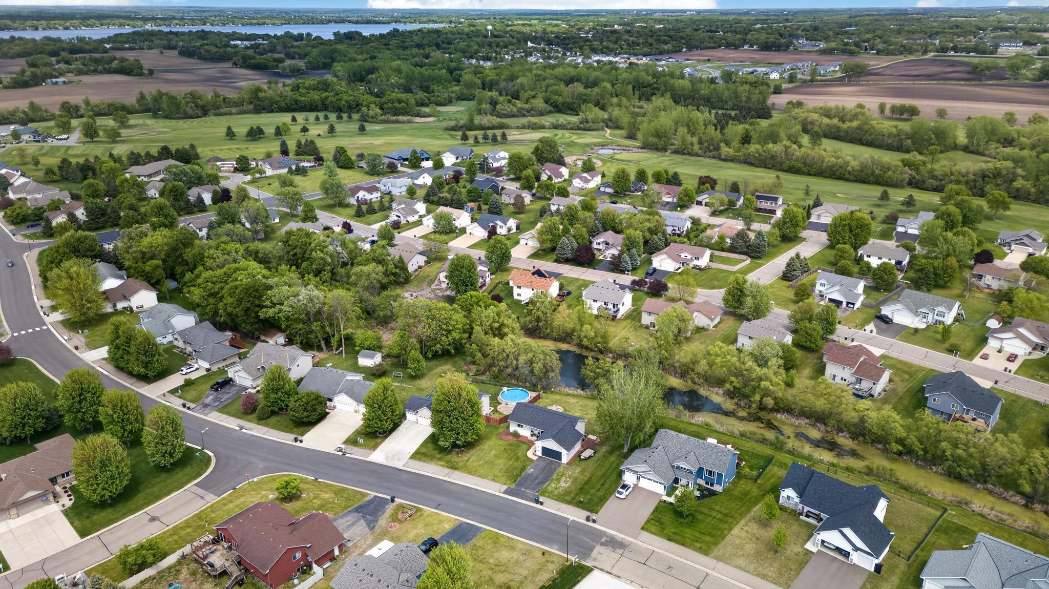View of the home and proximity to golf course
