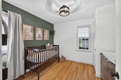 Flexible bedroom space perfect for a nursery, guest room, or home office.