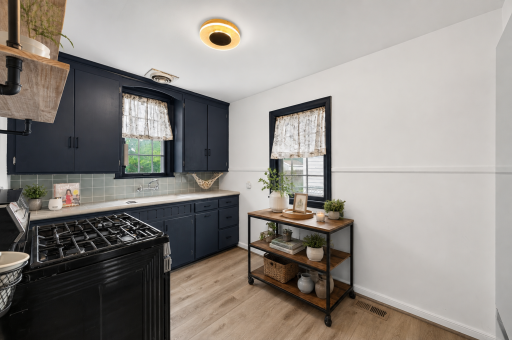 Updated kitchen featuring stainless steel appliances installed in 2022.