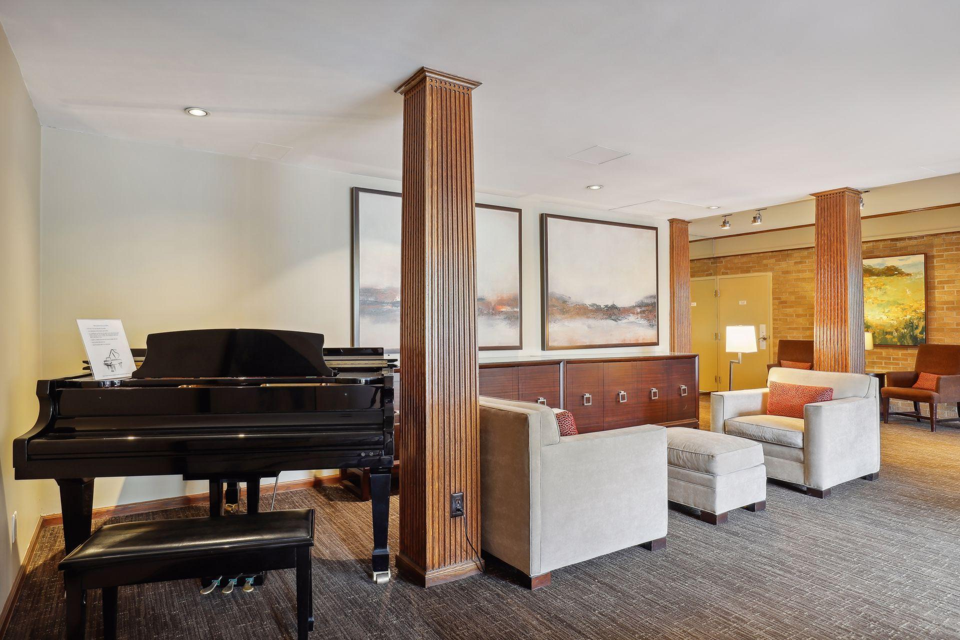 Grand piano in the lobby