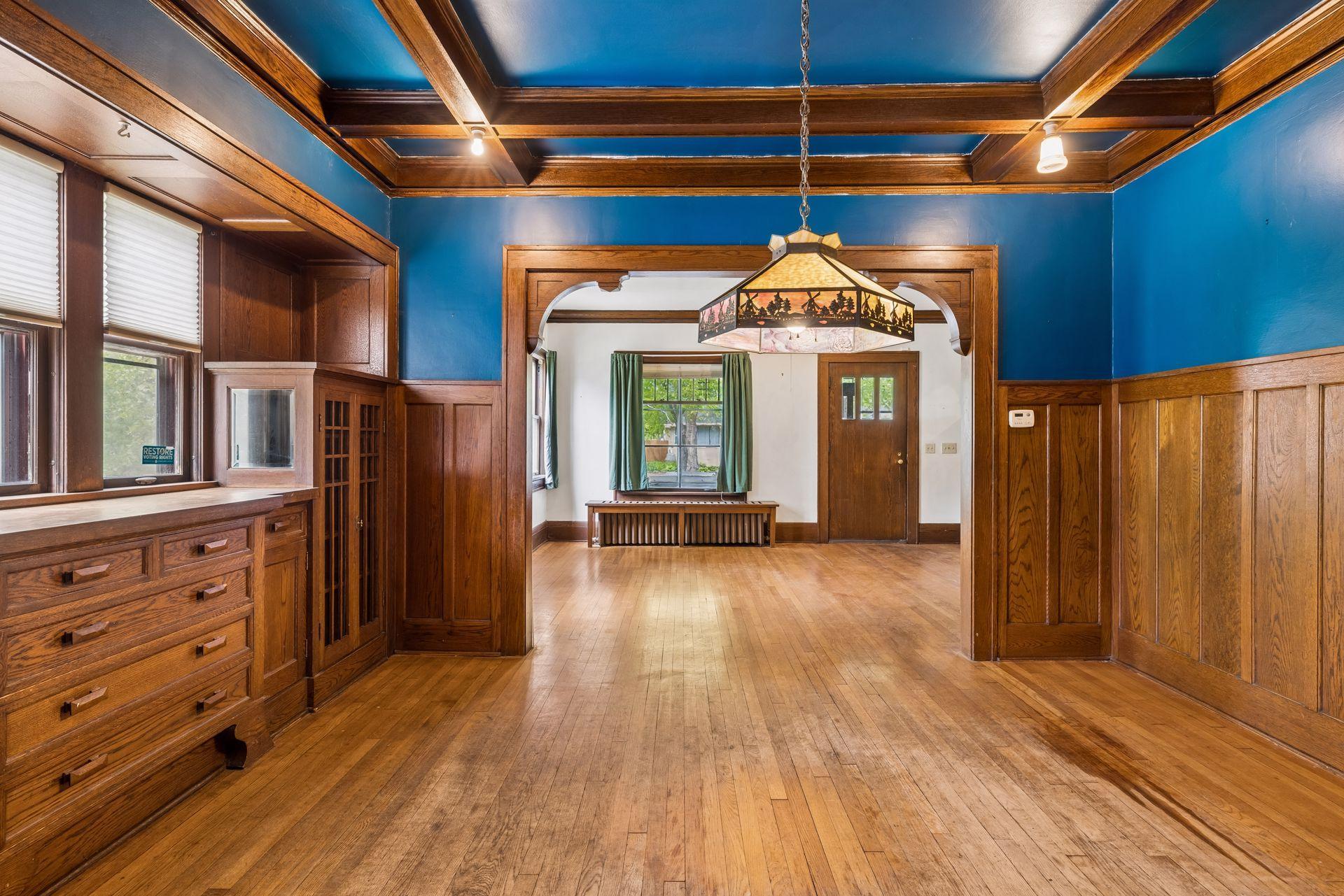 Dining room looking toward front of house