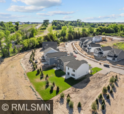 Aerial view of Capstone Homes at Mississippi Landing.