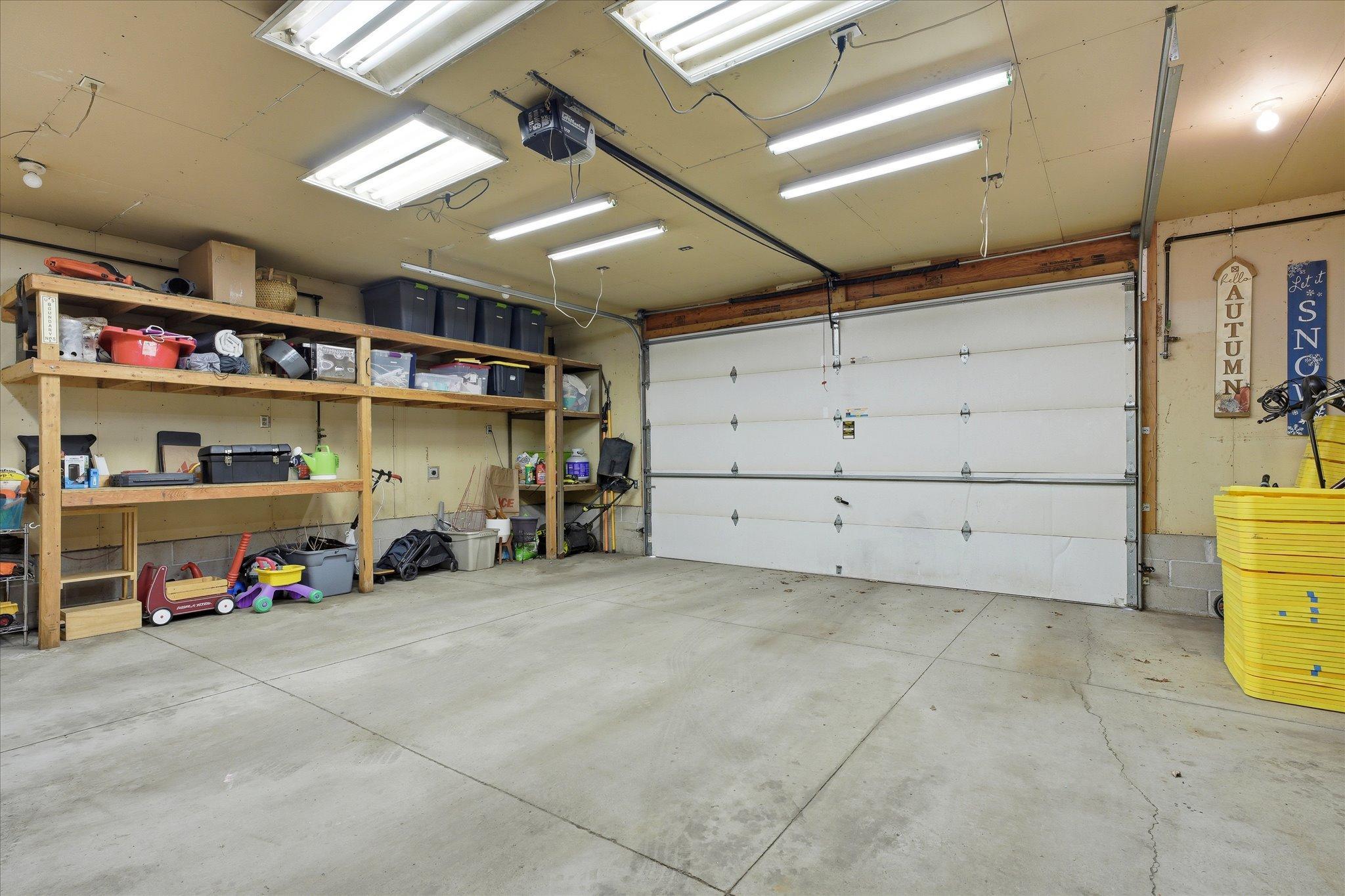 Ample Storage, concrete floor is in great condition.