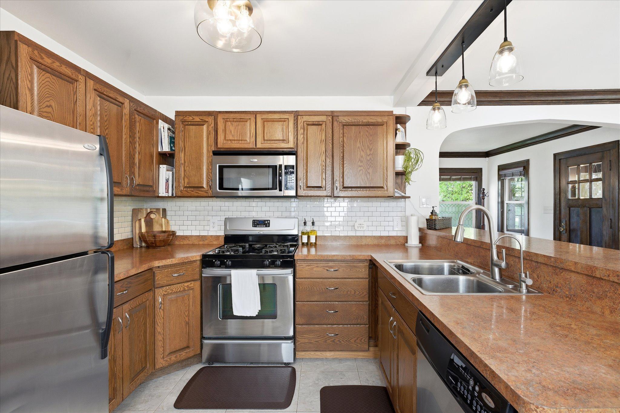 Kitchen offers ample work space