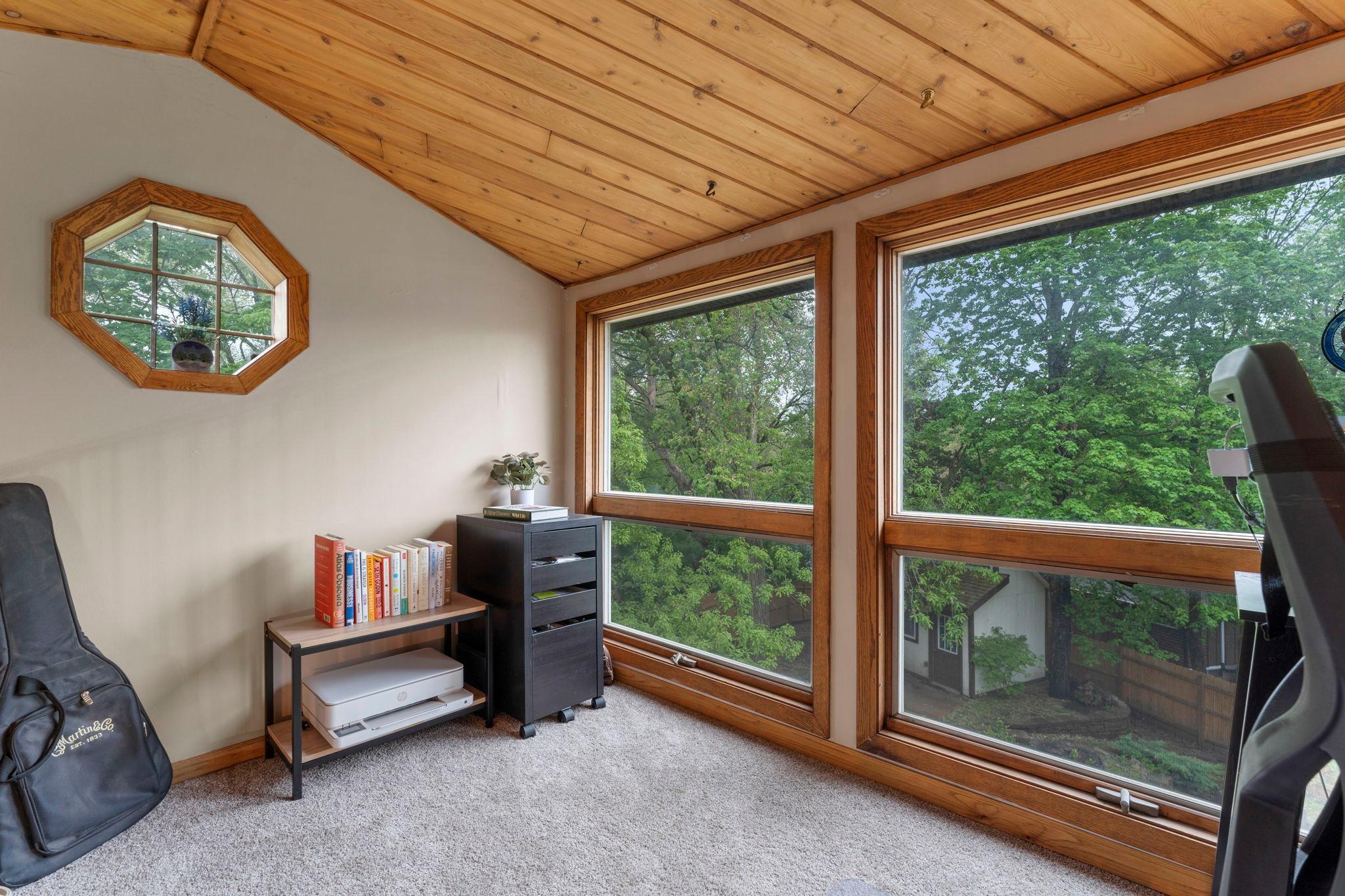 Penthouse views from upper level office