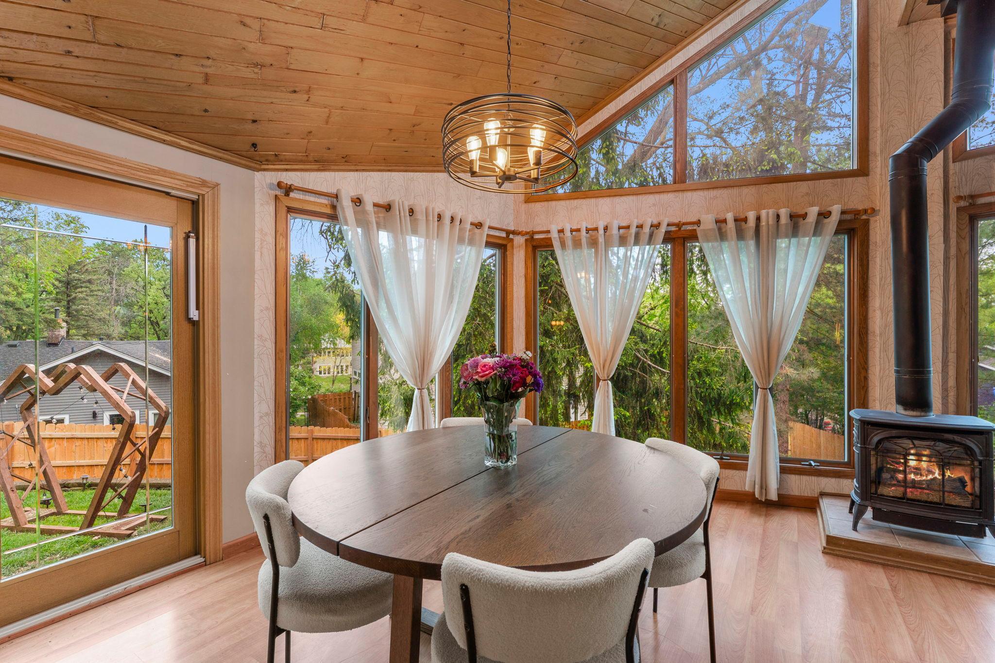Bright eating space in family room