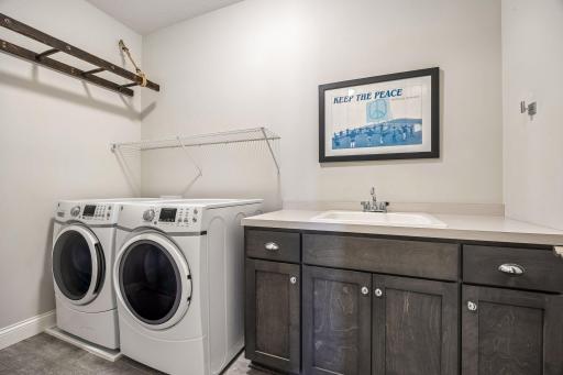 Main floor laundry off the garage mud room