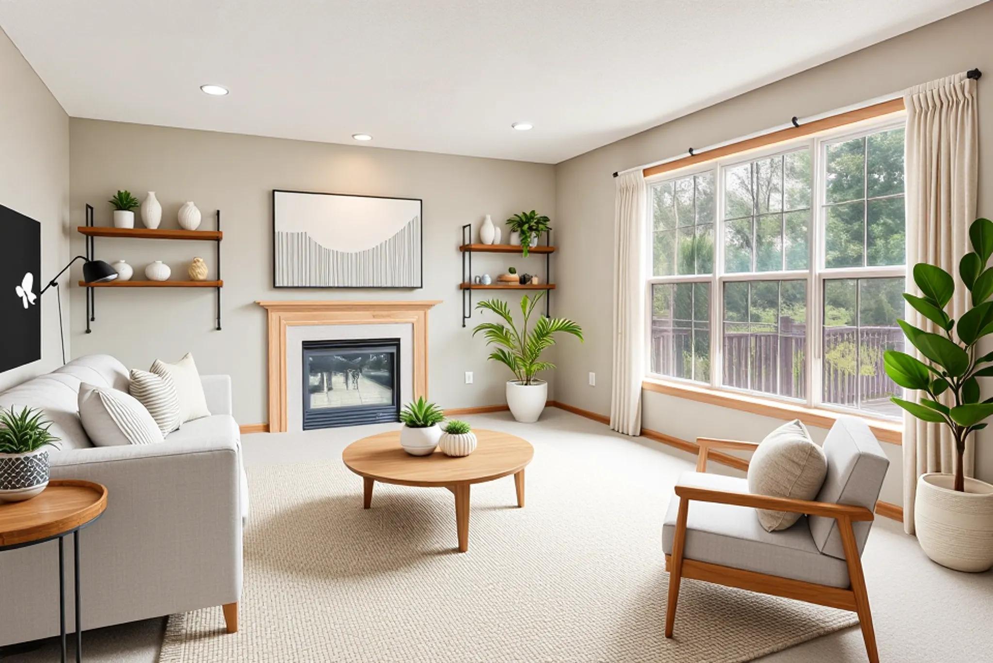 Virtually Staged Living Room