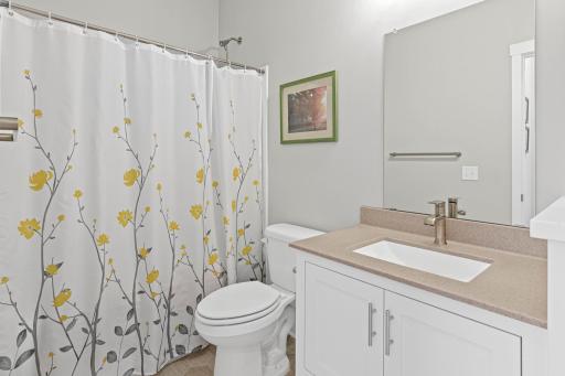 Main floor full bath, right across from second bedroom.