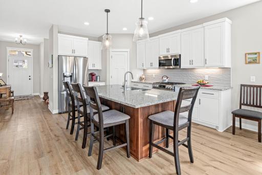 Main entrance flows into kitchen