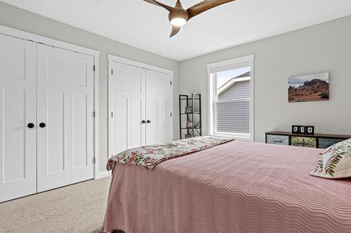 Abundant closet space in upper level bedroom