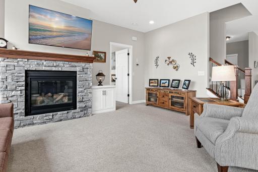 Primary bedroom is easily accessible from the living room.